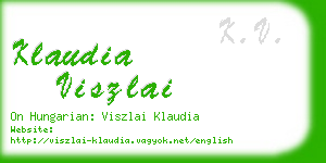 klaudia viszlai business card